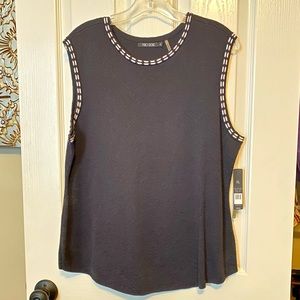 Nic + Zoe Black Sleeveless Sweater